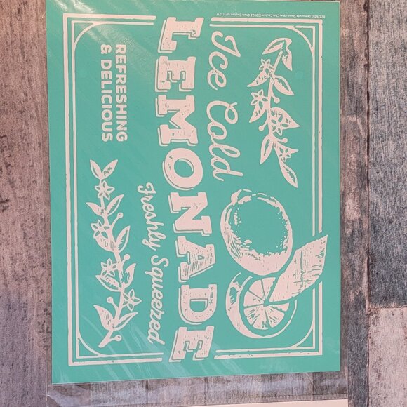 Lemonade Stand ~ Reuseable silk screen stencil 8 1/2 x 11 - Picture 1 of 2